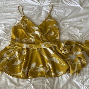 Yellow blouse tank top